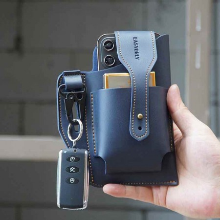 Retro Belt Waist Fashionable Bag Blue