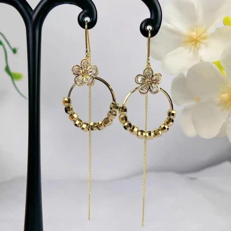 Jahlar Flower Chain Earrings with Rose Box